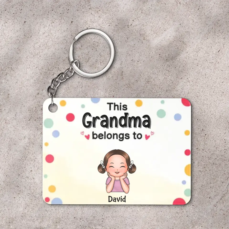 Personalized Keychain - Gift For Grandma - This Grandma Belongs To ARND0014