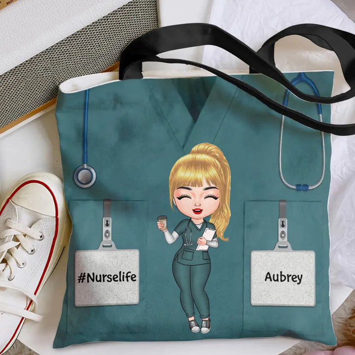 Personalized Tote Bag - Nurse's Day, Birthday Gift For Nurse - Nurse Life ARND036