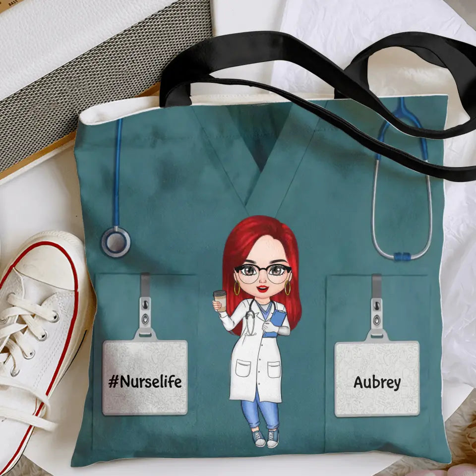 Personalized Tote Bag - Nurse's Day, Birthday Gift For Nurse - Nurse Life ARND036