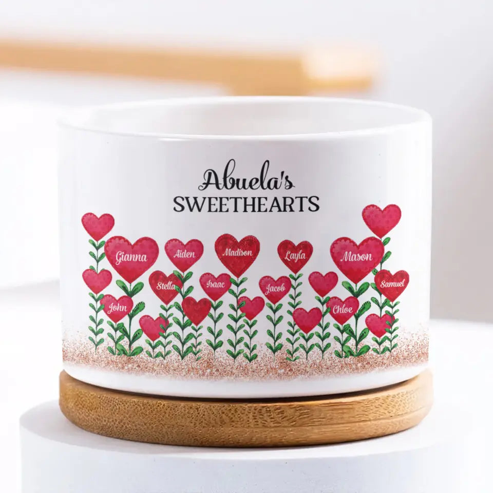 Personalized Plant Pot - Mother's Day, Birthday Gift For Mom, Grandma - Grandma's Sweetheart ARND036