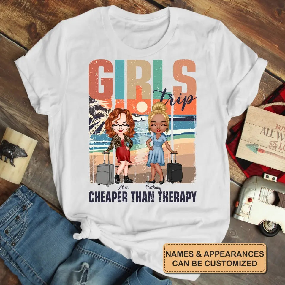Personalized T-shirt - Birthday Gift For Friends - Cheaper Than Therapy ARND0014