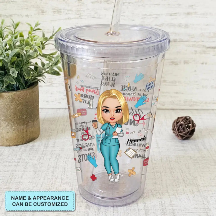 Personalized Acrylic Tumbler - Birthday, Nurse's Day Gift For Nurse - World's Best Nurse ARND005