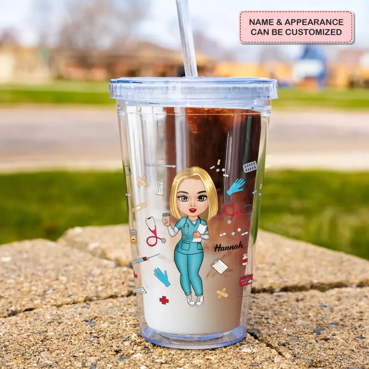 Personalized Acrylic Tumbler - Birthday, Nurse's Day Gift For Nurse - World's Best Nurse ARND005