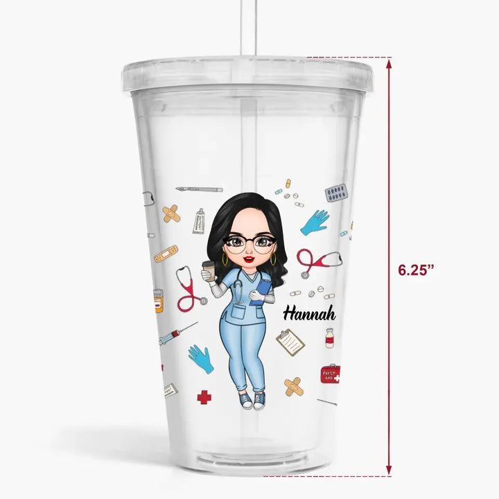 Personalized Acrylic Tumbler - Birthday, Nurse's Day Gift For Nurse - World's Best Nurse ARND005