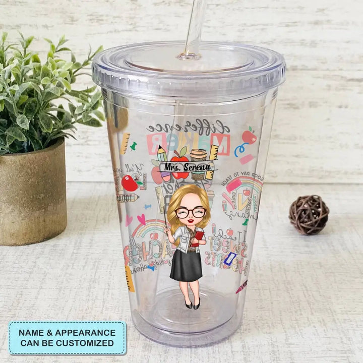 Personalized Acrylic Tumbler - Teacher's Day, Birthday Gift For Teacher - Difference Maker ARND018