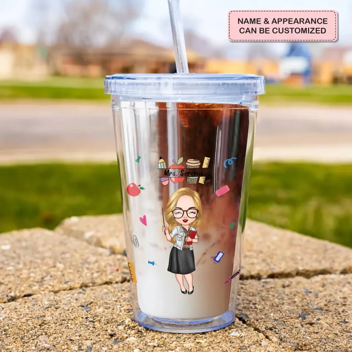 Personalized Acrylic Tumbler - Teacher's Day, Birthday Gift For Teacher - Difference Maker ARND018