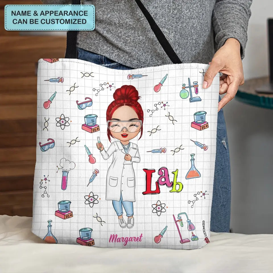 Personalized Tote Bag - Birthday Gift For Lab Tech - Love Being A Lab Tech ARND005