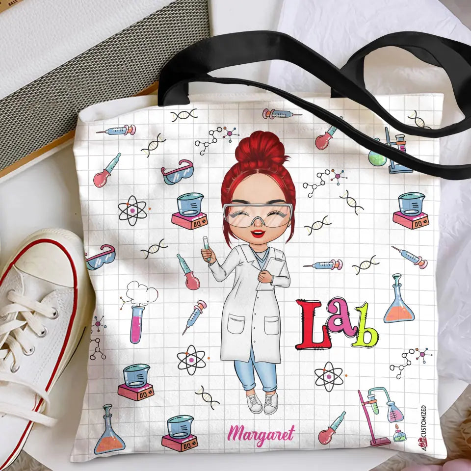 Personalized Tote Bag - Birthday Gift For Lab Tech - Love Being A Lab Tech ARND005