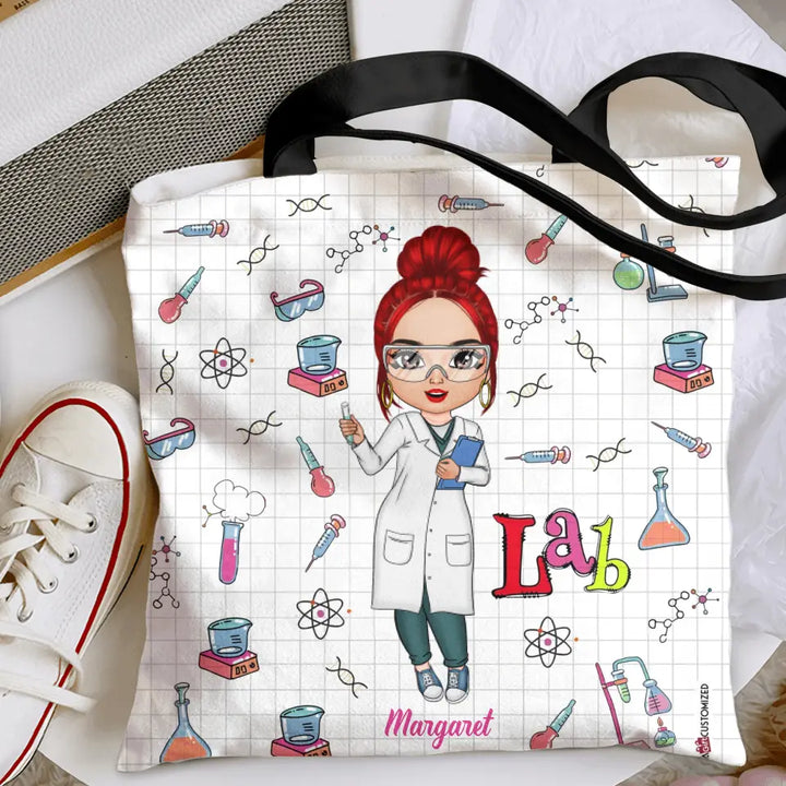 Personalized Tote Bag - Birthday Gift For Lab Tech - Love Being A Lab Tech ARND005