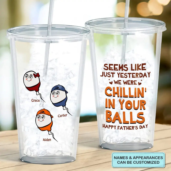 Personalized Acrylic Tumbler - Father's Day, Birthday Gift For Dad - Happy Father's Day ARND036