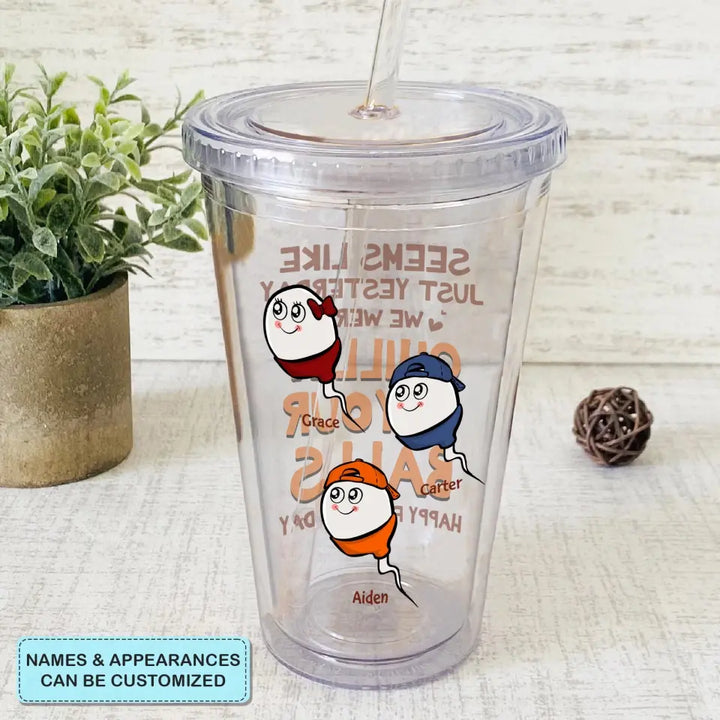 Personalized Acrylic Tumbler - Father's Day, Birthday Gift For Dad - Happy Father's Day ARND036