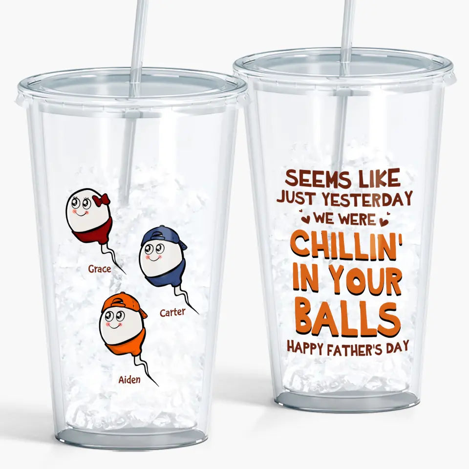 Personalized Acrylic Tumbler - Father's Day, Birthday Gift For Dad - Happy Father's Day ARND036