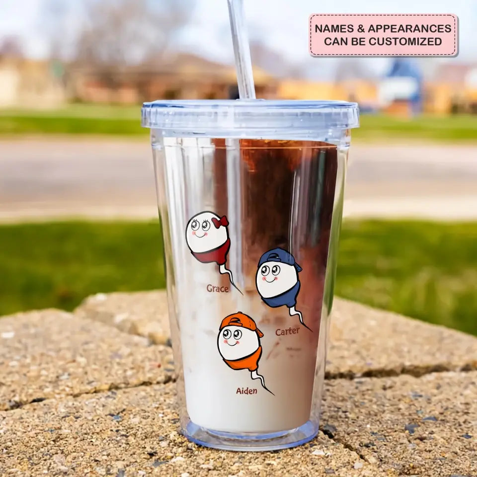 Personalized Acrylic Tumbler - Father's Day, Birthday Gift For Dad - Happy Father's Day ARND036