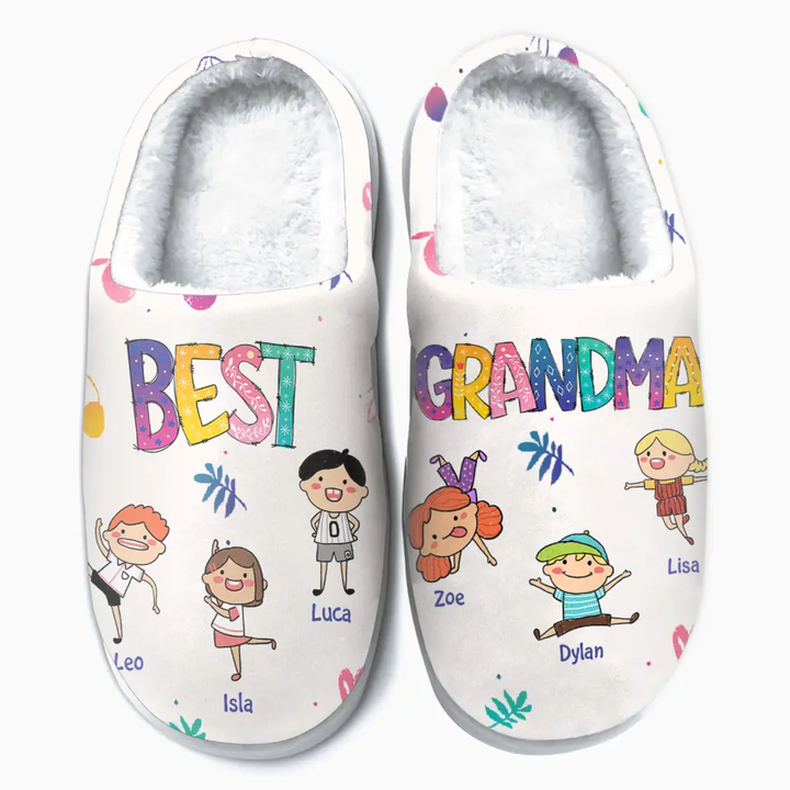 Personalized Slippers - Mother's Day, Birthday Gift For Mom, Grandma - Best Nana ARND0014