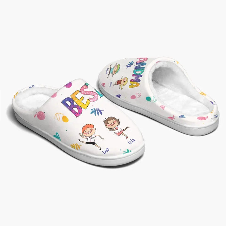 Personalized Slippers - Mother's Day, Birthday Gift For Mom, Grandma - Best Nana ARND0014