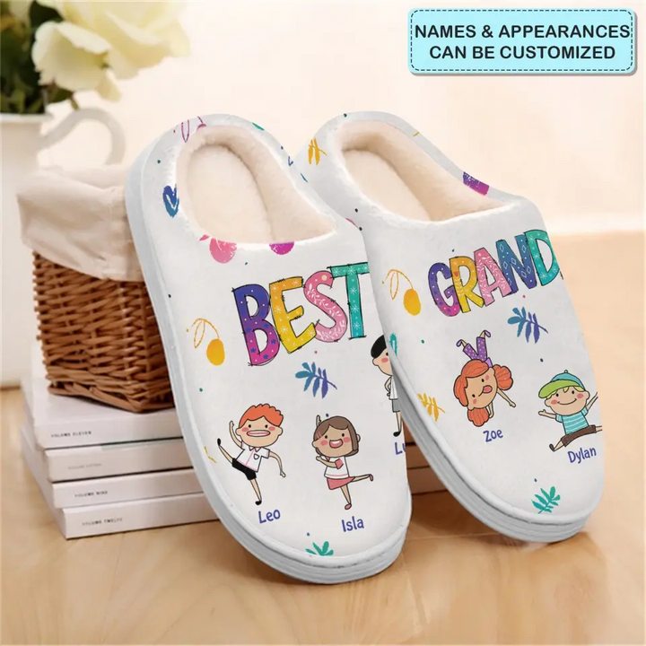 Personalized Slippers - Mother's Day, Birthday Gift For Mom, Grandma - Best Nana ARND0014