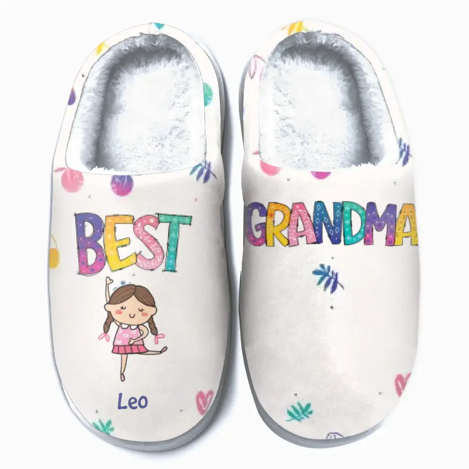 Personalized Slippers - Mother's Day, Birthday Gift For Mom, Grandma - Best Nana ARND0014
