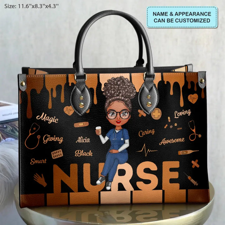 Love Nurse Life - Personalized Leather Bag - Gift For Nurse