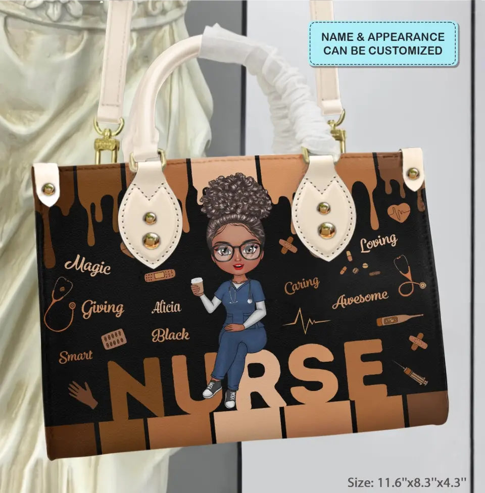 Love Nurse Life - Personalized Leather Bag - Gift For Nurse