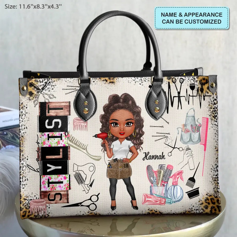 Personalized Leather Bag - Birthday Gift For Hairstylist - Hairstylist Life ARND018