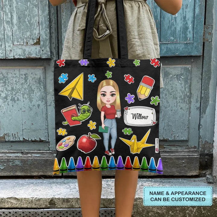 Personalized Tote Bag - Teacher's Day, Birthday Gift For Teacher - A Great Teacher ARND005