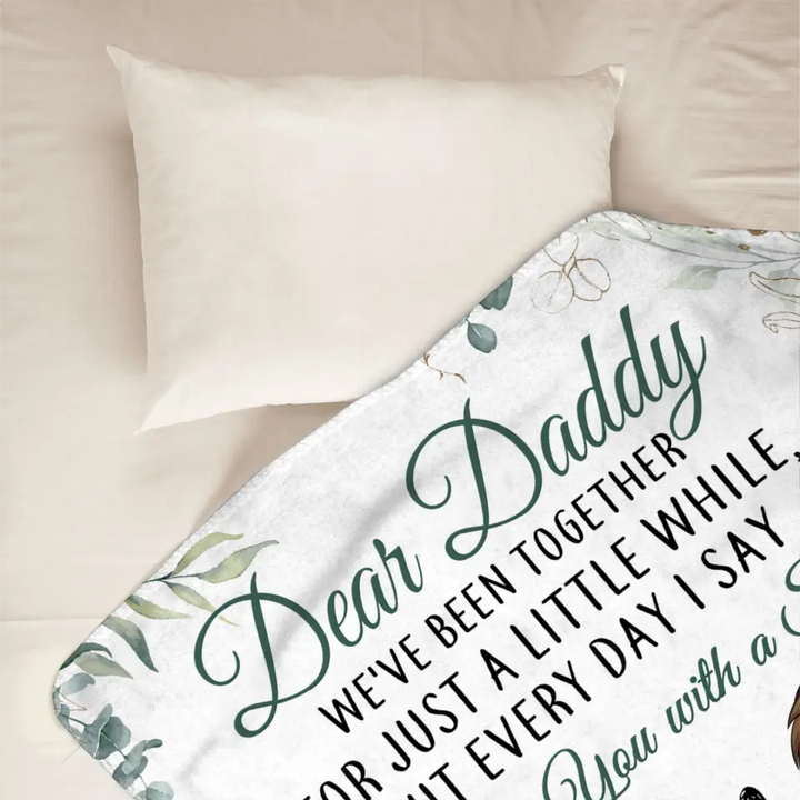 Personalized Blanket - Birthday, Father's Day Gift For Dad - I Love You With A Smile First Fathers Day ARND0014