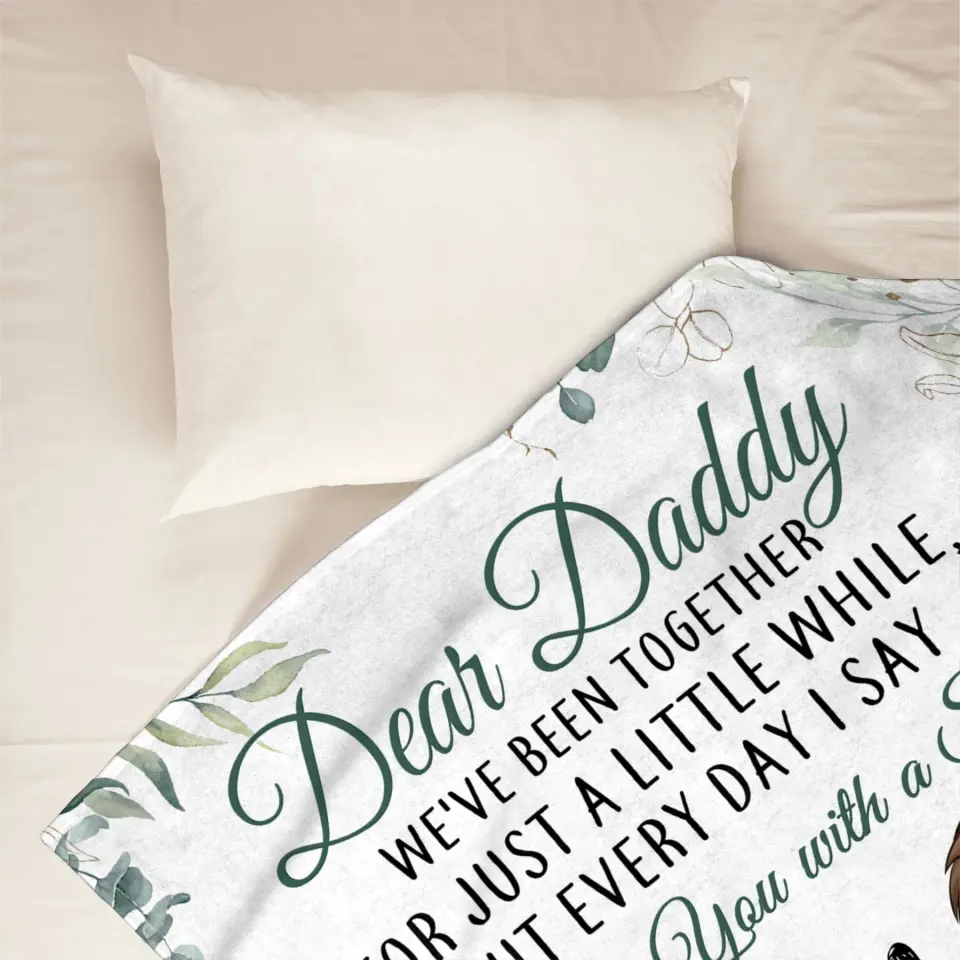 Personalized Blanket - Birthday, Father's Day Gift For Dad - I Love You With A Smile First Fathers Day ARND0014