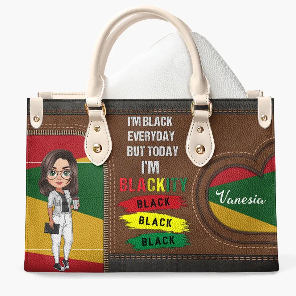 Personalized Leather Bag - Birthday, Juneteenth Gift For Black Woman - Juneteenth Because My Ancestors Weren't Free In 1776 ARND018