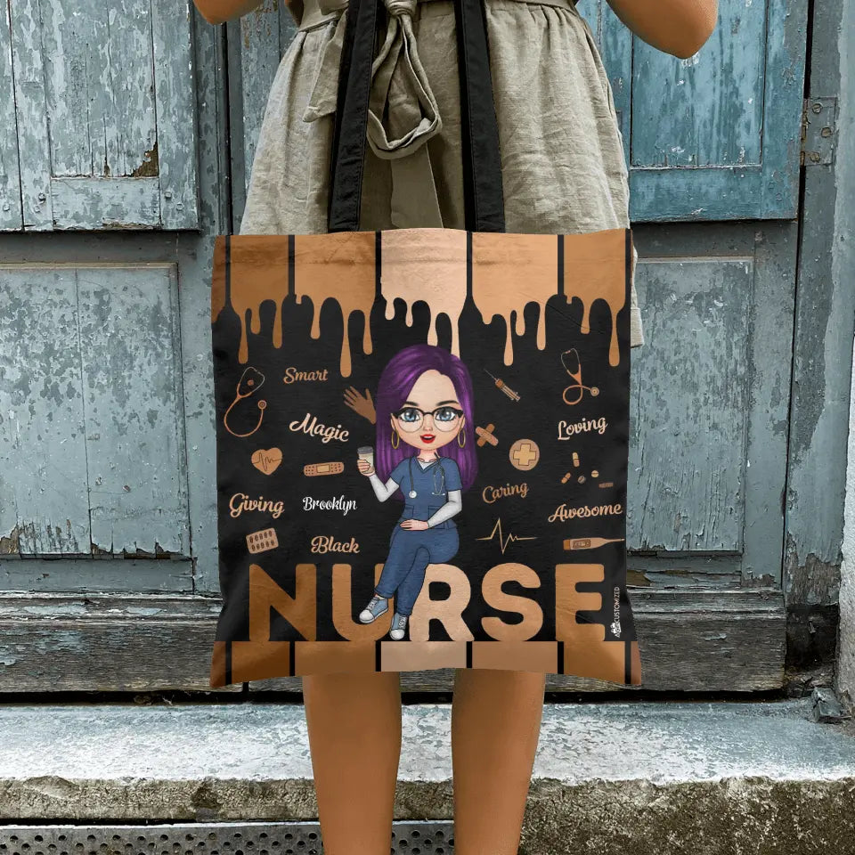 Personalized Tote Bag - Nurse's Day, Birthday Gift For Nurse - Love Nurse Life ARND018