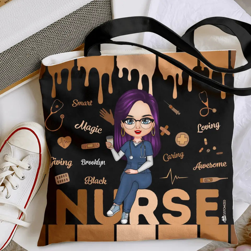 Personalized Tote Bag - Nurse's Day, Birthday Gift For Nurse - Love Nurse Life ARND018