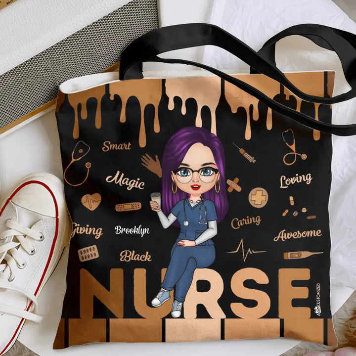 Personalized Tote Bag - Nurse's Day, Birthday Gift For Nurse - Love Nurse Life ARND018