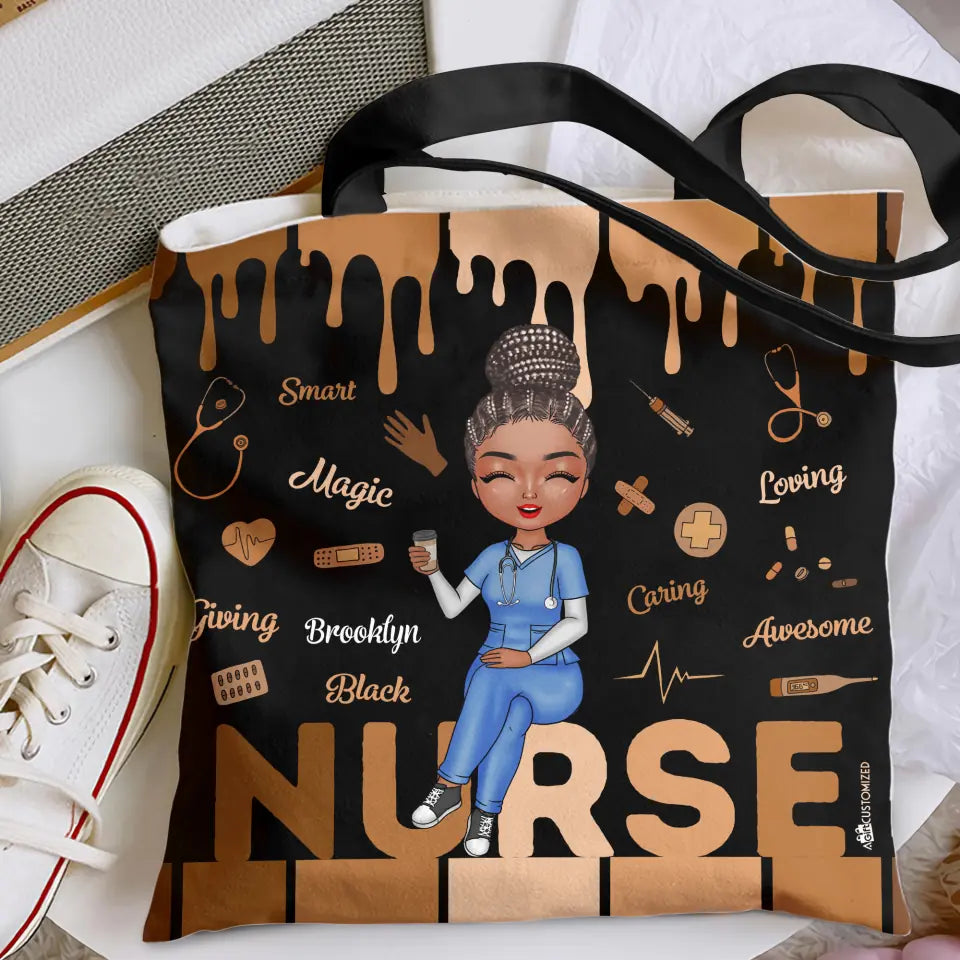 Personalized Tote Bag - Nurse's Day, Birthday Gift For Nurse - Love Nurse Life ARND018