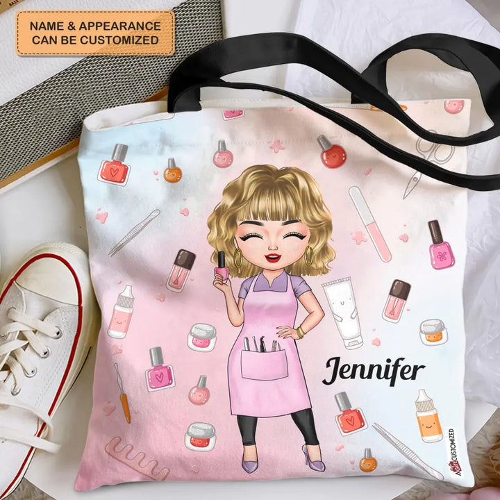 Personalized Tote Bag - Birthday Gift For Nail Tech - Love Being A Nail Tech ARND018