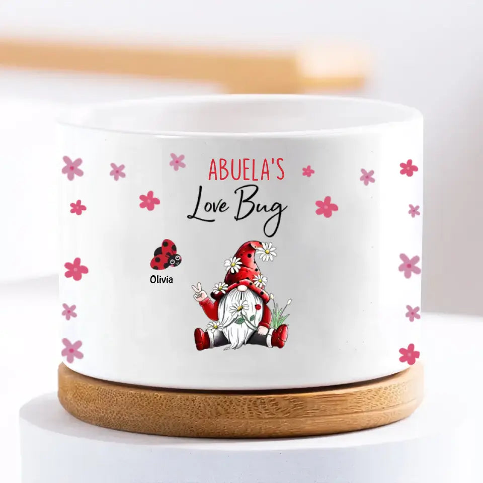 Personalized Plant Pot - Mother's Day, Birthday Gift For Mom, Grandma - Grandma's Love Bugs ARND036