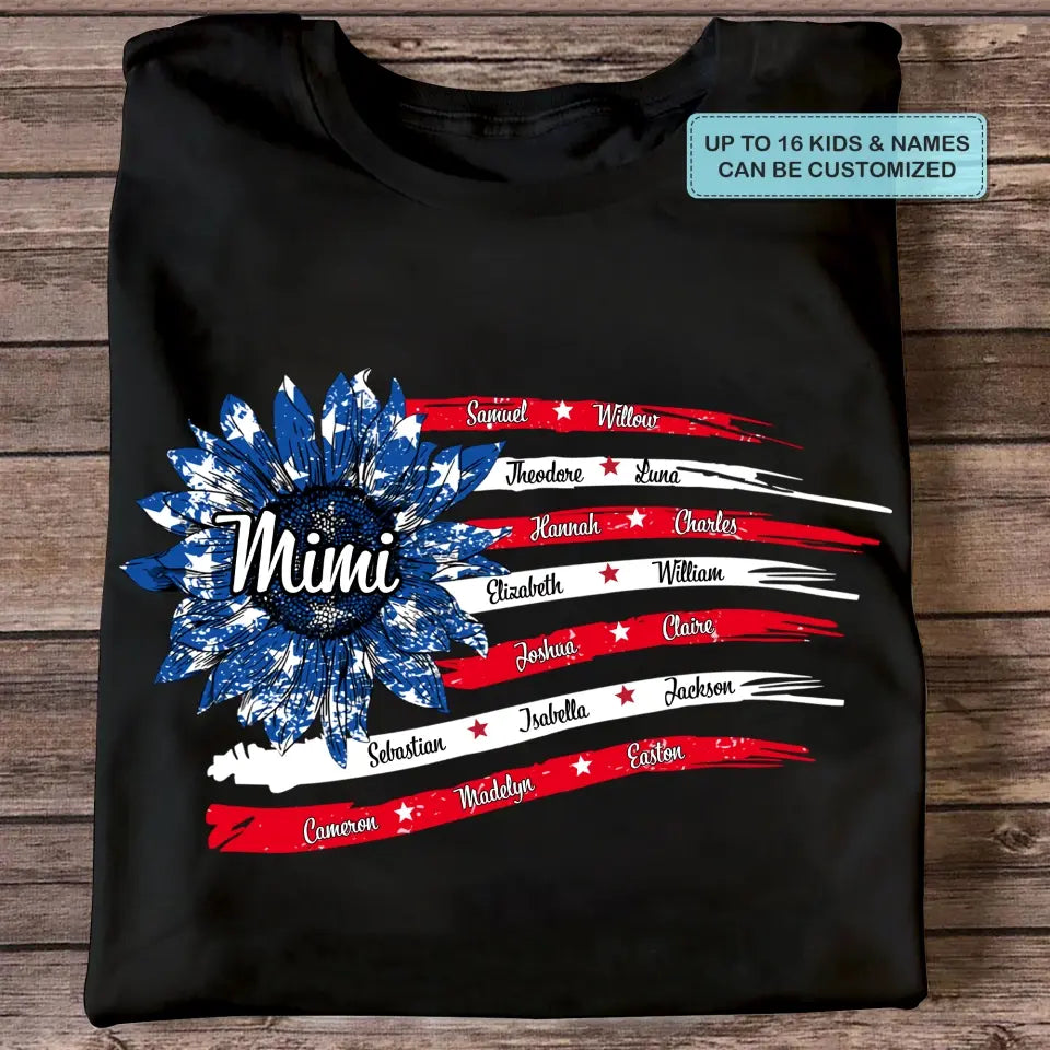 Personalized T-shirt - Mother's Day Gift For Mom - Grandma 4th Of July ARND0014