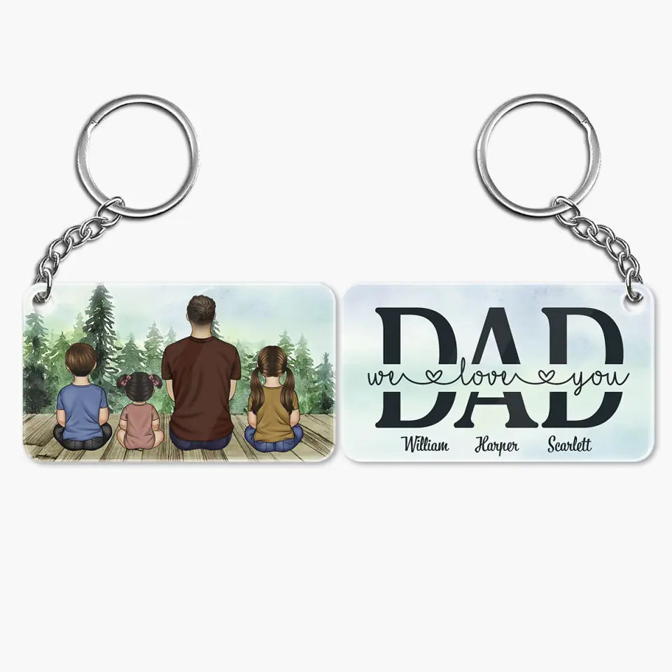 Personalized Keychain - Father's Day, Birthday Gift For Dad, Grandpa - Dad We Love You ARND0014
