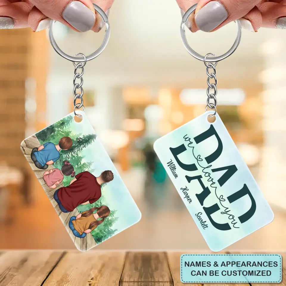 Personalized Keychain - Father's Day, Birthday Gift For Dad, Grandpa - Dad We Love You ARND0014