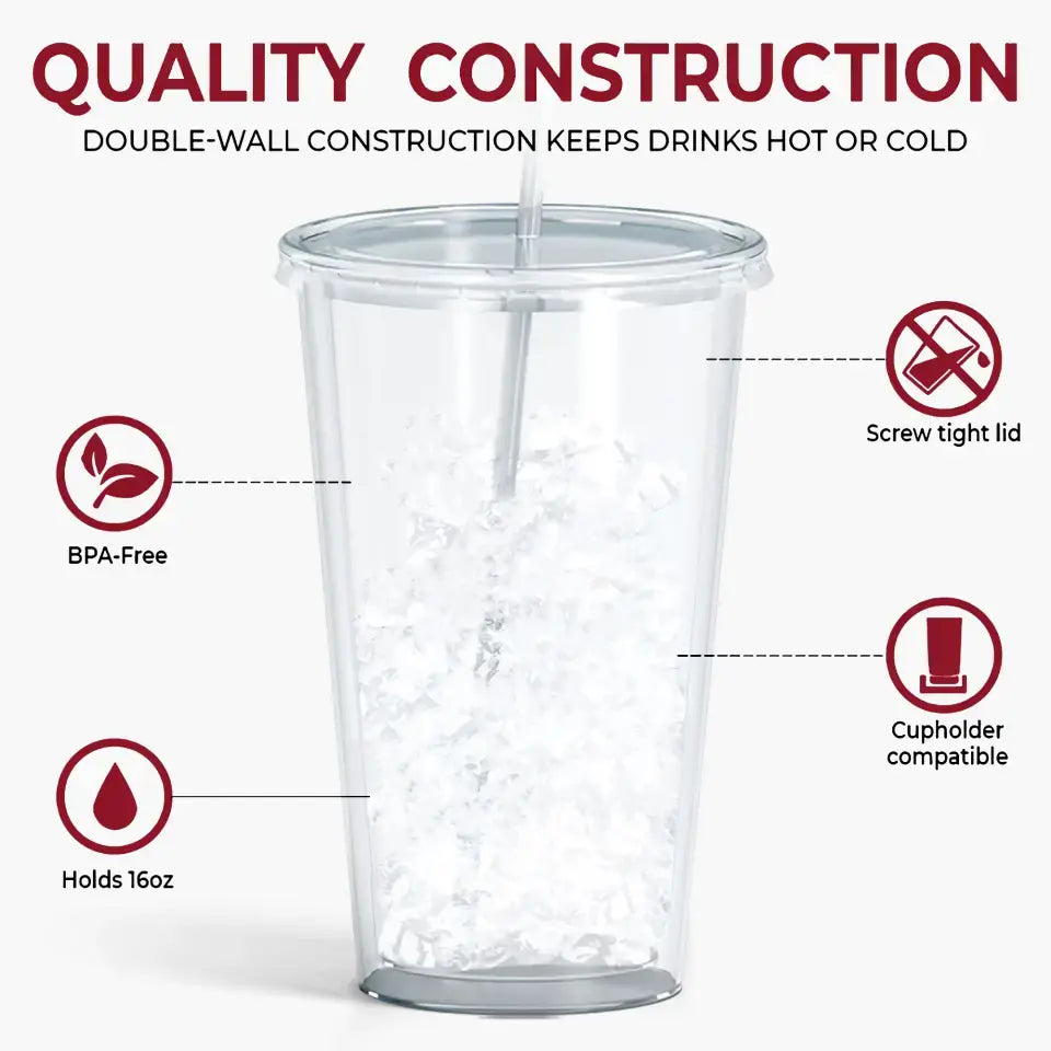 Personalized Acrylic Tumbler - Teacher's Day, Birthday Gift For Teacher - Teacher Life ARND005