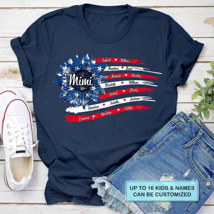 Personalized T-shirt - Mother's Day Gift For Mom - Grandma 4th Of July ARND0014