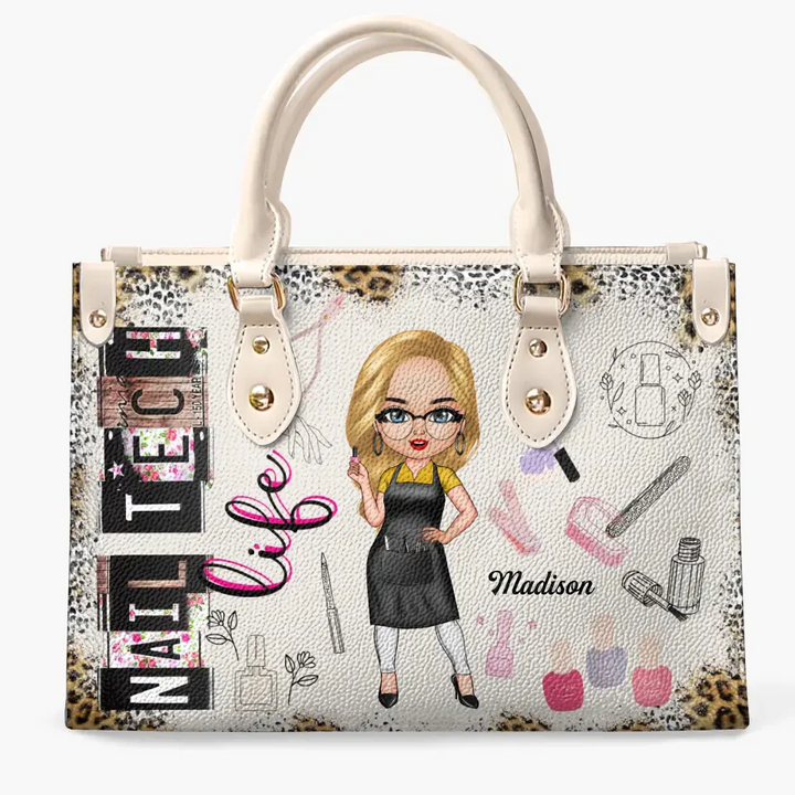 Personalized Leather Bag - Gift For Nail Tech - Being A Nail Tech ARND018