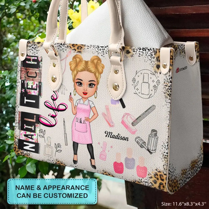 Personalized Leather Bag - Gift For Nail Tech - Being A Nail Tech ARND018
