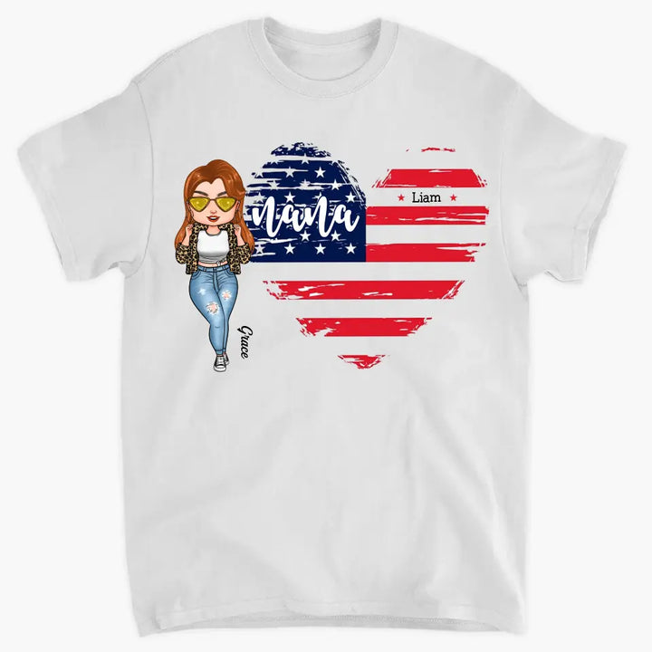 Personalized T-shirt - Mother's Day, Birthday, 4th Of July Gift For Grandma, Mom - 4th Of July Grandma ARND005