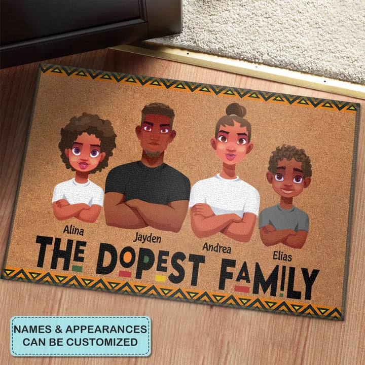 Personalized Doormat - Gift For Family - The Dopest Family ARND018