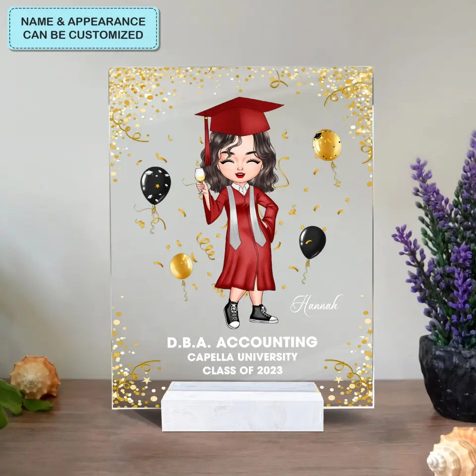 Personalized Acrylic Plaque - Graduation, Birthday Gift For Son, Daughter, Friend - Graduation Appreciation ARND005