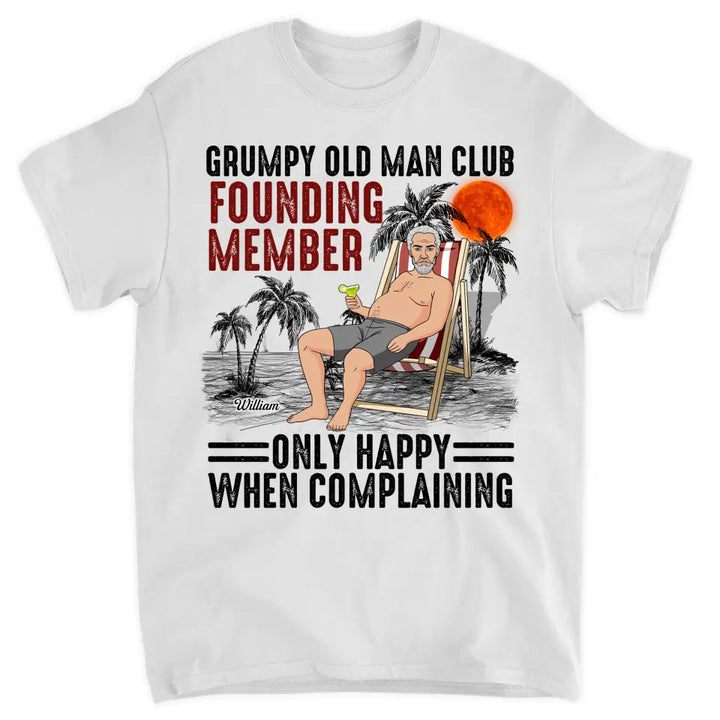 Personalized T-shirt - Father's Day, Birthday Gift For Dad, Grandpa - Grumpy Old Man Club ARND005