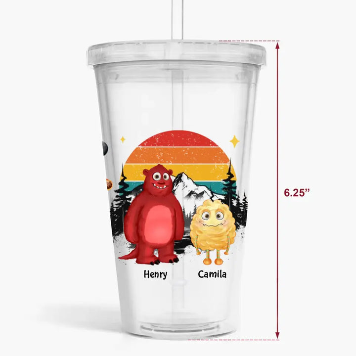 Personalized Acrylic Tumbler - Father's Day, Birthday Gift For Dad, Grandpa - I Create Monsters They Call Me Dad ARND0014