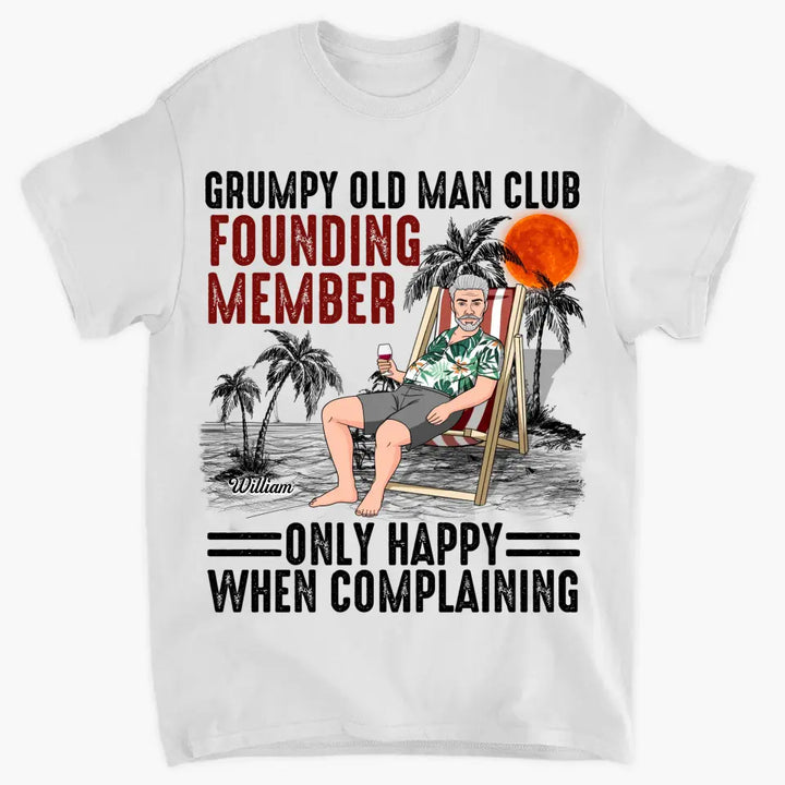 Personalized T-shirt - Father's Day, Birthday Gift For Dad, Grandpa - Grumpy Old Man Club ARND005