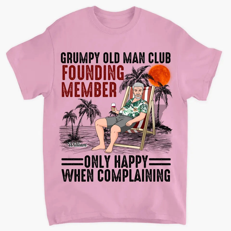 Personalized T-shirt - Father's Day, Birthday Gift For Dad, Grandpa - Grumpy Old Man Club ARND005