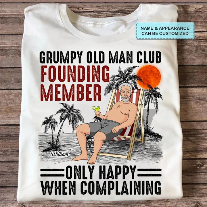 Personalized T-shirt - Father's Day, Birthday Gift For Dad, Grandpa - Grumpy Old Man Club ARND005