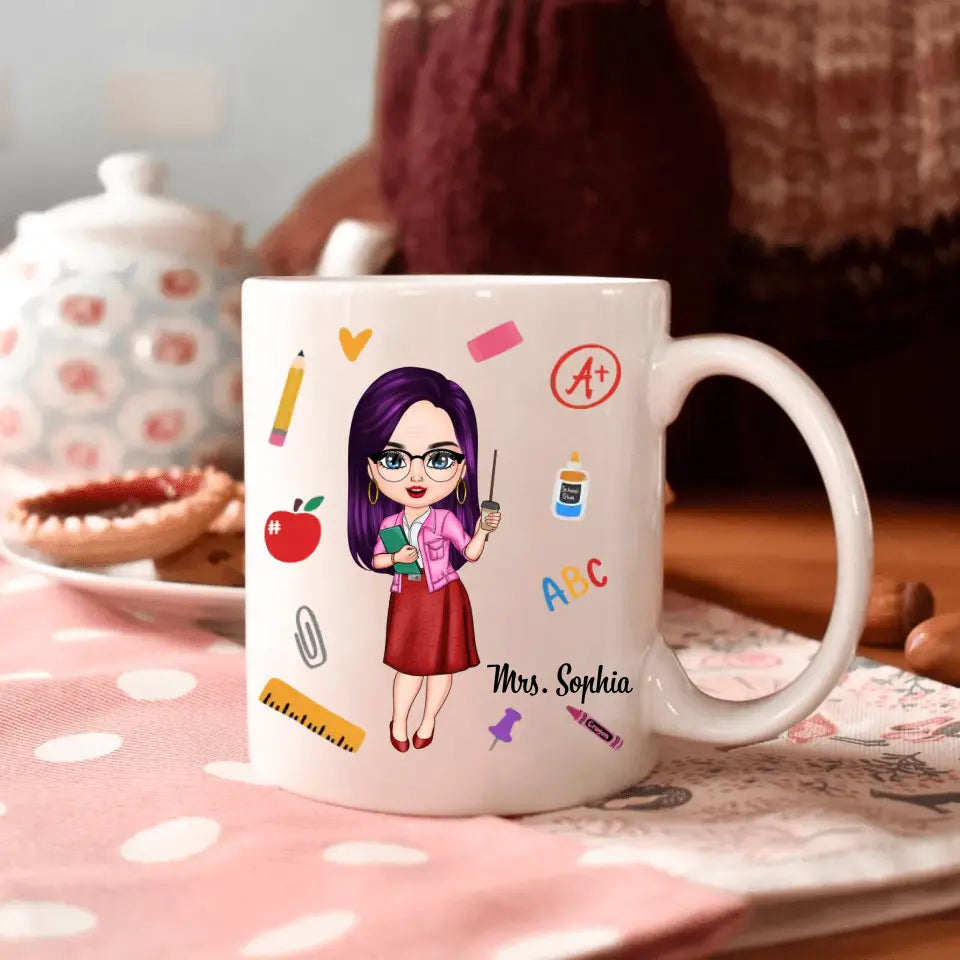 Personalized White Mug - Teacher's Day, Birthday Gift For Teacher - Nothing Scares Me ARND0014